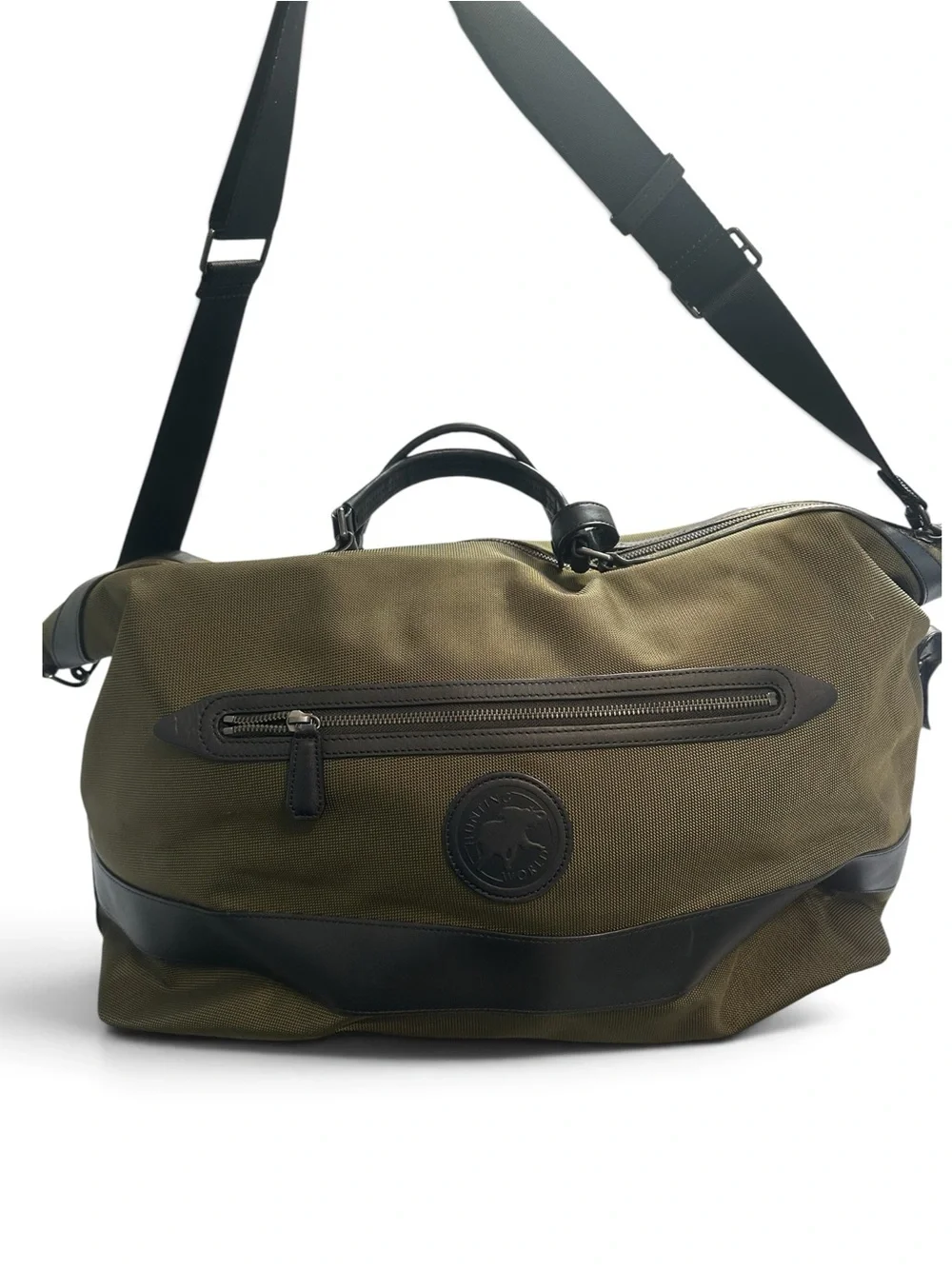 Vintage Hunting World Safari Today Duffel Bag with Black Trim with Strap